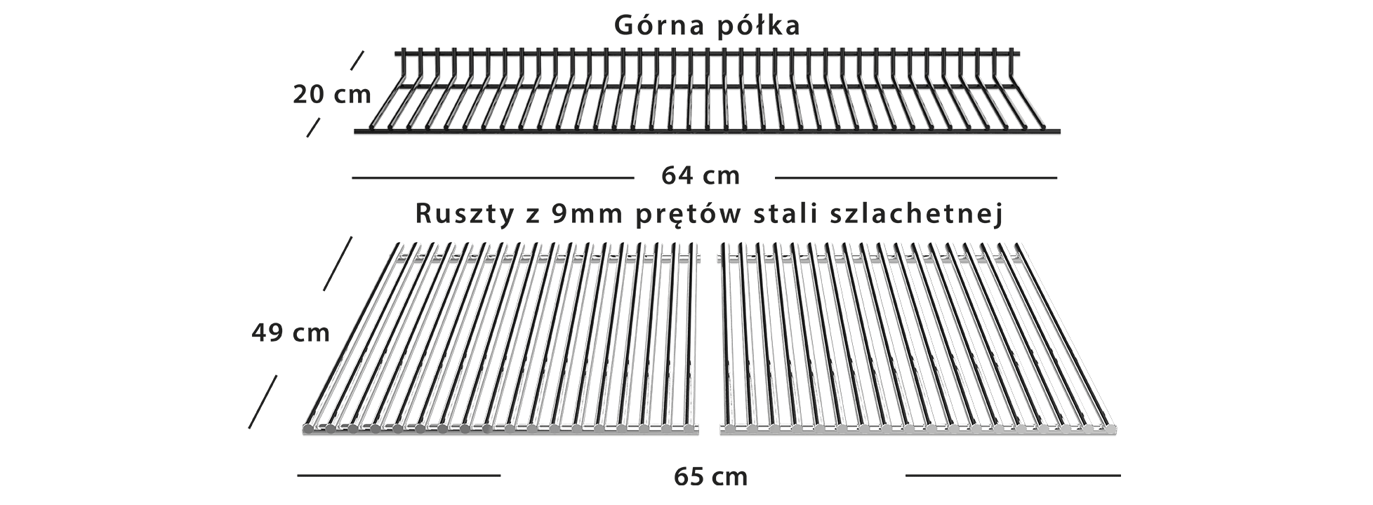 Wymiar rusztów Broil King Regal S490 Pro Eskot Krakow